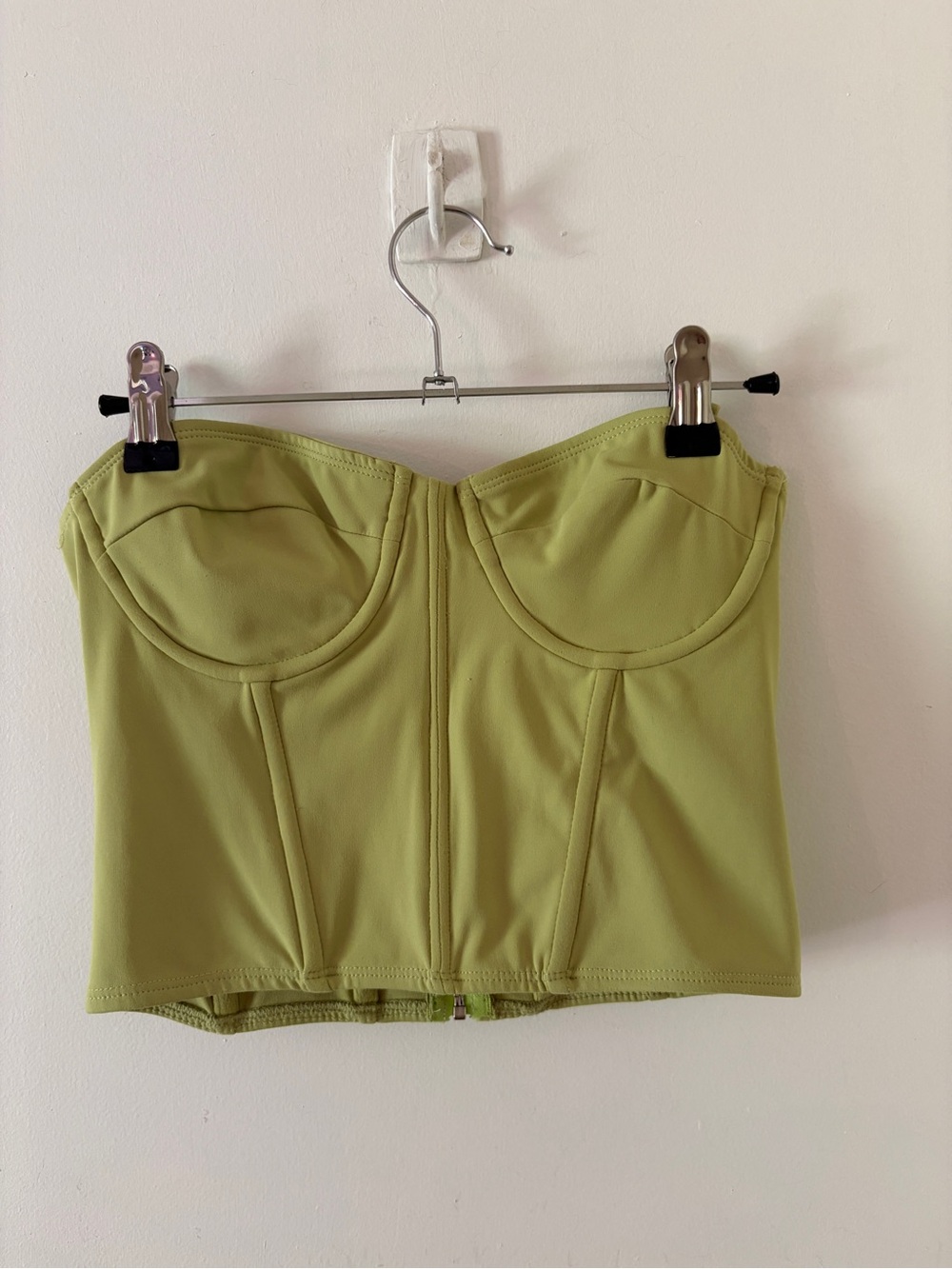 Edikted Lime Green Strapless Corset Top